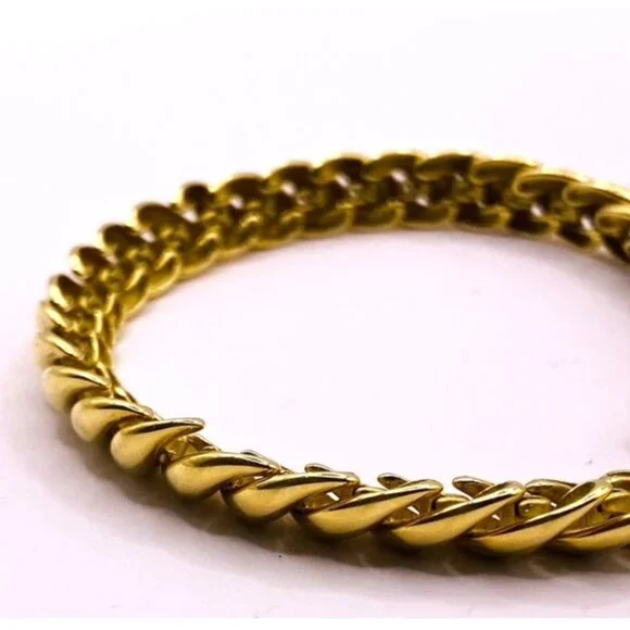 David Yurman Sculpted 18K Yellow Gold  Bracelet 8mm Wide - Picture 10 of 13